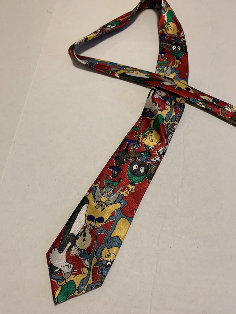 Adonis looney toons mens neck tie Sylvester Marvin Martian Tweety Bird